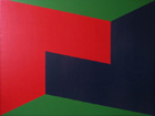Blockverbund, 1970, Acryl auf Leinwand, 80 x 120 cm