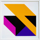 Ohne Titel, 1974, Kaseintempera auf Holzplatte, 50 x 50 cm