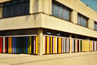 Gesamtschule Bremen-West, 1972, Kunst am Bau, 96 drehbare Farbelemente